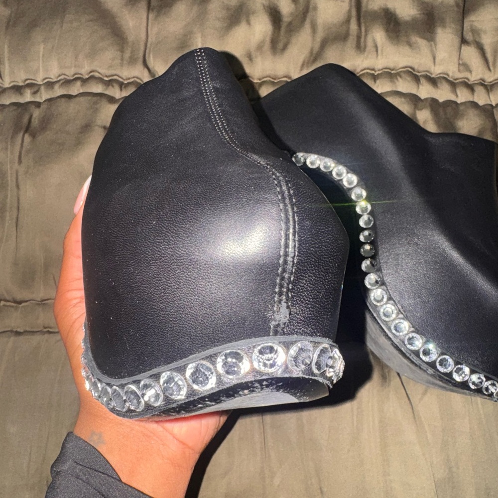 Area x Sergio Rossi Black Embellished Women's Mules - Picture 2 of 10